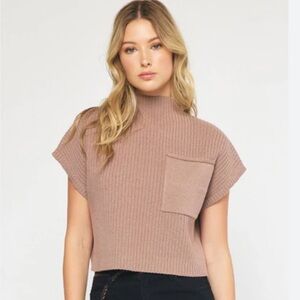 Birch & Bell Knit Sweater Pocket Vest